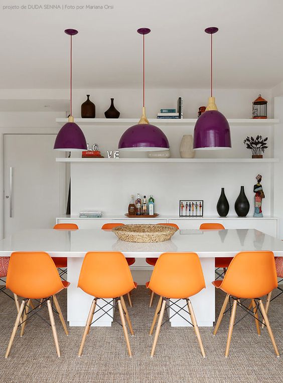 luminárias para a sala de jantar